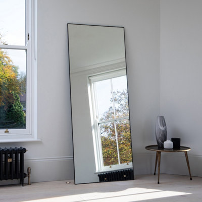 MirrorMaison - XL Tall Leaner Mirror, Full Length Mirror - 200cm x 80cm - Thin Black Frame