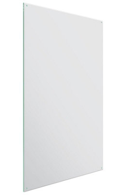 MirrorOutlet 4mm Sheet Mirror Glass Polished Edges with 4 Holes 140 x 90cm