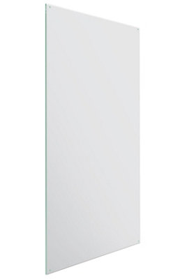 MirrorOutlet 4mm Sheet Mirror Glass Polished Edges with 4 Holes 150 x 100cm