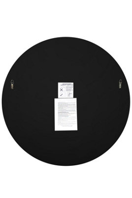 MirrorOutlet All Glass Bevelled Frameless Modern Design Round Mirror 110 x 110CM