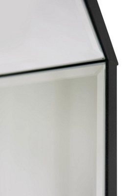 MirrorOutlet - All Glass Modern 8 Panel Tray design Wall Mirror 216 x 106cm (8ft1 x 3ft6)