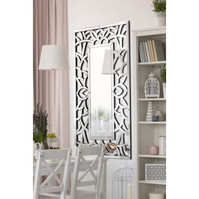 MirrorOutlet All Glass Stylised Full Length Mirror 150 x 75 CM