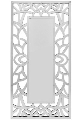 MirrorOutlet All Glass Stylised Full Length Mirror 150 x 75 CM