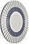 MirrorOutlet All Glass Stylised Round Wall Mirror 80 x 80cm