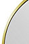 MirrorOutlet Arcus - Gold Metal Framed Arched Wall Garden Mirror 39" X 39" (100CM X 100CM)
