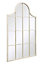 MirrorOutlet Arcus - White Metal Framed Arched Wall Mirror 41" X 24" (104CM X 62CM)