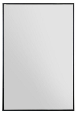 MirrorOutlet Artus - Black Aluminium Edged Wall Mirror 35" X 24" (90CM X 60CM)