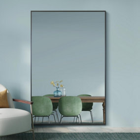 MirrorOutlet Artus - Black Aluminium Edged Wall Mirror 47" X 31" (120CM X 80CM)