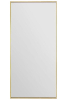 MirrorOutlet Artus Full Length Gold Aluminium Edged Leaner Wall Leaner Mirror 68" X 33" (174CM X 85CM)