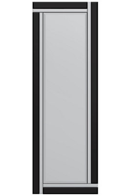 MirrorOutlet Ashton Black Double Bevel Free Standing Cheval Dress Mirror 5ft7 x 1ft11, 170cm x 58cm