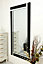 MirrorOutlet Aston  Black All Glass Full Length Mirror 174 x 85 CM