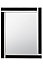 MirrorOutlet Aston Large Black Double Bevelled All Glass Mirror