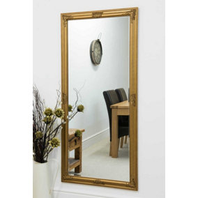MirrorOutlet Austen Gold Elegant Full Length Wall Mirror 160 x 74cm