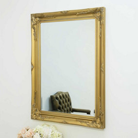 MirrorOutlet Buxton Gold Wall Mirror 108 x 78cm