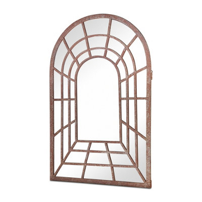 MirrorOutlet Chelsea Metal Arch shaped Decorative Gothic Effect Garden Mirror 77cm X 50cm