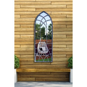 MirrorOutlet Chelsea Metal Arch shaped Decorative Window Garden Mirror 121cm X 45cm