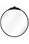 MirrorOutlet Crown - Black Metal Framed Round Circular Decorative Wall Mirror 39" X 39" (100x100CM)