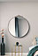 MirrorOutlet Crown - Silver Metal Framed Round Decorative Wall Mirror 39" X 39" (100x100CM)