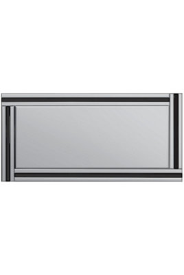 MirrorOutlet Dalton Black All Glass Full Length Mirror 174 x 85 CM