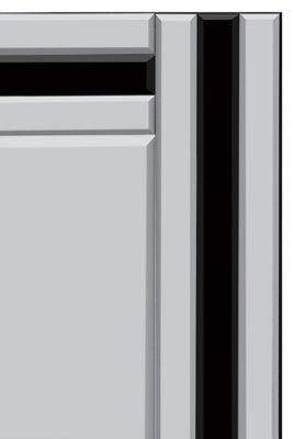 MirrorOutlet Dalton Black All Glass Full Length Mirror 174 x 85 CM