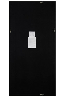MirrorOutlet Dalton Black All Glass Full Length Mirror 174 x 85 CM