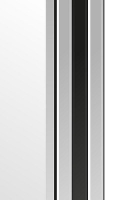 MirrorOutlet Dalton Black Triple Bevel Free Standing Cheval Dress Mirror 5ft7 x 1ft11, 170cm x 58cm