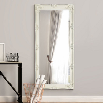 MirrorOutlet Davenport Cream Ornate Flourish Full Length Mirror 164 x 78cm