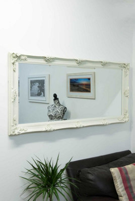 MirrorOutlet Davenport Cream Ornate Flourish Full Length Mirror 164 x 78cm