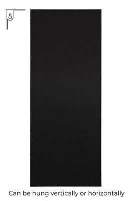 MirrorOutlet Fenestra - Black Modern Window Leaner / Wall Mirror 79" X 31" (200CM X 80CM)