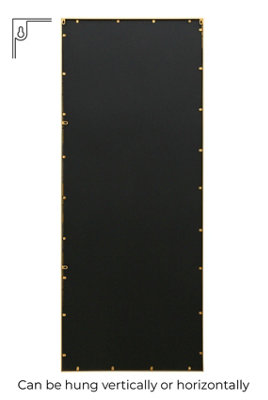 MirrorOutlet Fenestra - Gold Modern Window Leaner / Wall Mirror 79" X 31" (200CM X 80CM)