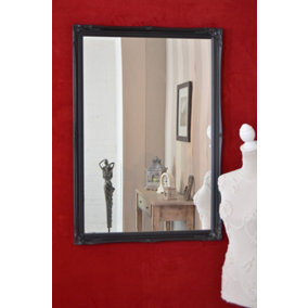 MirrorOutlet Fraser Black Beaded Dress Mirror 102 x 72cm