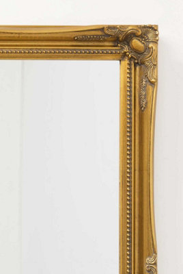 MirrorOutlet Fraser Gold Beaded Wall Mirror 71 x 61cm