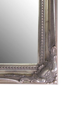 MirrorOutlet Fraser Silver Beaded Dress Mirror 122 x 41cm