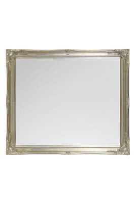MirrorOutlet Fraser Silver Small Beaded Mirror 61 x 51cm