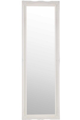 MirrorOutlet Fraser White Beaded Dress Mirror 122 x 41 CM