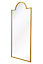 MirrorOutlet Genestra - Gold Contemporary Wall & Leaner Garden Outdoor Mirror 75"x 33", 190x85cm