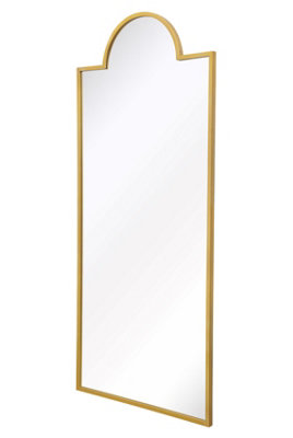 MirrorOutlet Genestra - Gold Contemporary Wall & Leaner Garden Outdoor ...