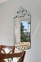 MirrorOutlet Glass Antique Baroque Design Wall Mirror 122 x 58 CM