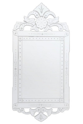 MirrorOutlet Glass Antique Baroque Design Wall Mirror 122 x 58 CM