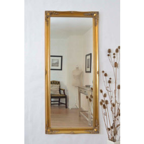 MirrorOutlet Hamilton Vintage Gold Antique Design Large Dress Mirror 167 x 76cm