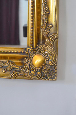 MirrorOutlet Hamilton Vintage Gold Antique Design Leaner Mirror 168 x 107cm