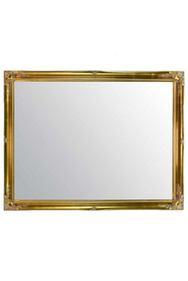 MirrorOutlet Hamilton Vintage Gold Antique Design Wide Wall Mirror 137 x 106cm
