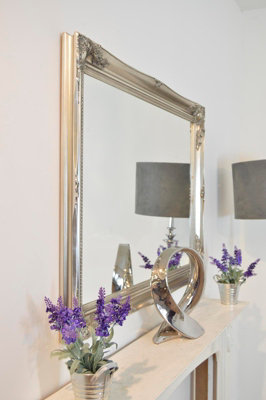 MirrorOutlet Hamilton Vintage Silver Antique Design Wall Mirror 107 x 76 CM