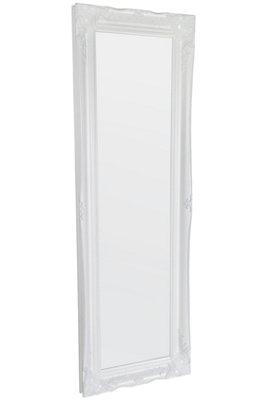 MirrorOutlet Hamilton White Shabby Chic Design Mirror 137 x 46 CM