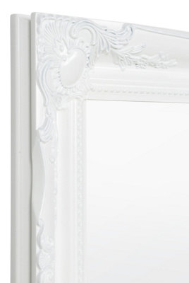 MirrorOutlet Hamilton White Shabby Chic Design Mirror 137 x 46 CM