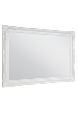 MirrorOutlet Hamilton White Shabby Chic Design Wall Mirror 107 x 76 CM