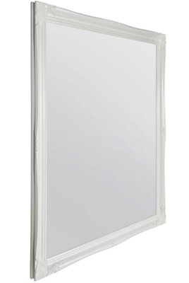 MirrorOutlet Hamilton White Shabby Chic Design Wide Wall Mirror 137 x 107cm