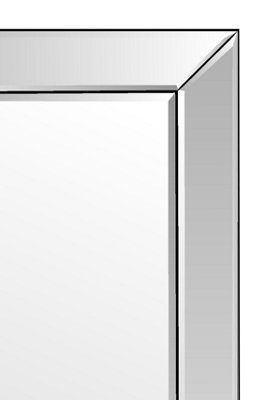 MirrorOutlet Horsley All Glass Modern Dress Mirror 120 x 48 CM