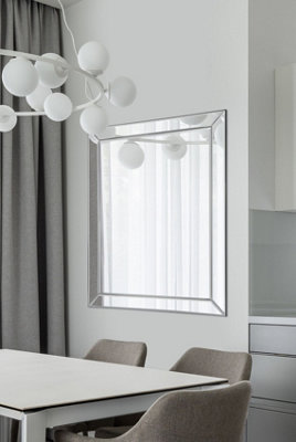 MirrorOutlet Horsley All Glass Modern Large Wall Mirror 120 x 94cm ...