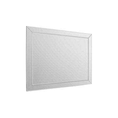 MirrorOutlet Horsley All Glass Modern Large Wall Mirror 120 x 94cm